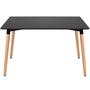 Imagem de KIT - Mesa de jantar retangular Eames 80 x 120 cm preto + 4 cadeiras Eiffel DSW
