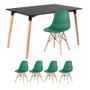 Imagem de KIT - Mesa de jantar retangular Eames 80 x 120 cm preto + 4 cadeiras Eiffel DSW