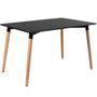 Imagem de KIT - Mesa de jantar retangular Eames 80 x 120 cm preto + 6 cadeiras Eiffel DSW