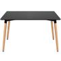 Imagem de KIT - Mesa de jantar retangular Eames 80 x 120 cm preto + 6 cadeiras Eiffel DSW