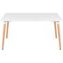 Imagem de KIT - Mesa de jantar retangular Eames 80 x 140 cm branco + 4 cadeiras Eiffel DSW