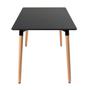 Imagem de KIT - Mesa de jantar retangular Eames 80 x 140 cm preto + 4 cadeiras Eiffel DSW