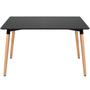 Imagem de KIT - Mesa de jantar retangular Eames 80 x 140 cm preto + 6 cadeiras Eiffel DSW