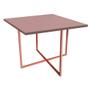 Imagem de Kit Mesa de Jantar Thales com 4 Cadeiras Sttan Ferro Bronze Tampo Rose Rosa material sintético Preto - Ahz Móveis