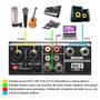 Imagem de Kit Mesa De Som Mx-4bt 4 Canais Interface + 2 Microfones Articulados Home Studio Podcast