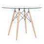 Imagem de KIT - Mesa de vidro Eames 100 cm + 4 cadeiras Eiffel DAW