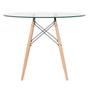 Imagem de KIT - Mesa de vidro Eames 100 cm + 4 cadeiras Eiffel DAW