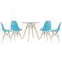 Imagem de KIT - Mesa de vidro Eames 70 cm + 4 cadeiras Eiffel DSW
