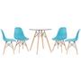 Imagem de KIT - Mesa de vidro Eames 70 cm + 4 cadeiras Eiffel DSW