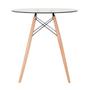 Imagem de KIT - Mesa de vidro Eames 70 cm + 4 cadeiras Eiffel DSW