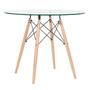 Imagem de KIT - Mesa de vidro Eames 90 cm + 4 cadeiras Eiffel DSW