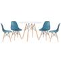 Imagem de KIT - Mesa Eames 100 cm + 4 cadeiras Eames Eiffel DSW