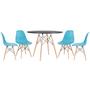 Imagem de KIT - Mesa Eames 100 cm + 4 cadeiras Eames Eiffel DSW