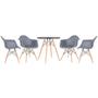 Imagem de KIT - Mesa Eames 70 cm + 4 cadeiras Eiffel DAW com braços