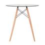 Imagem de KIT - Mesa Eames com tampo de vidro 70 cm + 4 cadeiras Eiffel DAW
