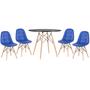 Imagem de KIT - Mesa Eames Eiffel 90 cm + 4 cadeiras estofadas Botonê