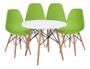 Imagem de Kit mesa eames redonda branca 90cm + 4 cadeiras eames