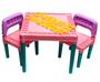 Imagem de Kit Mesa Educativa Infantil + Boneca Bebê Reborn Menino Azul