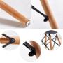 Imagem de Kit Mesa Eiffel Eames 80cm Preta com 4 Cadeiras Eames Pretas
