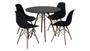 Imagem de Kit Mesa Eiffel Preta 90cm com 04 Cadeiras Eiffel Pretas