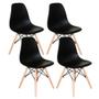 Imagem de Kit Mesa Eiffel Preta Quadrada 80cm + 04 Cadeiras Eiffel