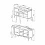 Kit Mesa Escrivaninha Giratória 111cm e Balcão Credenza 1 Gav 1 Porta 136cm Home Office Flexus - Artesano Móveis Imagem de Kit Mesa Escrivaninha Giratória 111cm e Balcão Credenza 1 Gav 1 Porta 136cm Home Office Flexus