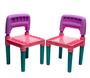 Imagem de Kit Mesa Infantil 2 Cadeira C/ Fantasia Princesa Rosa