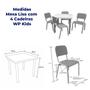 Imagem de Kit Mesa Infantil 4 Cadeiras Reforçada LG flex Verde