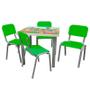 Imagem de Kit Mesa Infantil 4 Cadeiras Reforçada LG flex Verde