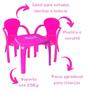 Imagem de Kit Mesa Infantil Com Estojo Rosa + 2 Cadeiras Usual Rosa