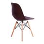 Imagem de Kit Mesa Jantar Eiffel 100cm Branca + 03 Cadeiras Charles Eames - Marrom