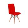 Imagem de Kit Mesa Jantar Eiffel 120cm Branca + 03 Cadeiras Gomos - Vermelha