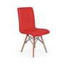 Imagem de Kit Mesa Jantar Eiffel 120cm Branca + 04 Cadeiras Gomos - Vermelha