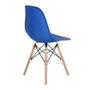 Imagem de Kit Mesa Jantar Eiffel 120cm Branca + 6 Cadeiras Charles Eames - Azul