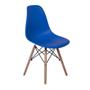 Imagem de Kit Mesa Jantar Eiffel 120cm Branca + 6 Cadeiras Charles Eames - Azul