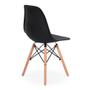 Imagem de Kit Mesa Jantar Eiffel 120x80cm Branca + 4 Cadeiras Charles Eames - Preta