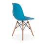 Imagem de Kit Mesa Jantar Eiffel 120x80cm Branca + 4 Cadeiras Charles Eames - Turquesa