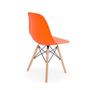 Imagem de Kit Mesa Jantar Eiffel 80cm Branca + 04 Cadeiras Charles Eames - Laranja 