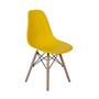 Imagem de kit Mesa Jantar Eiffel 80cm Branca + 2 Cadeiras Charles Eames - Amarela