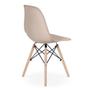 Imagem de kit Mesa Jantar Eiffel 80cm Branca + 4 Cadeiras Charles Eames - Nude