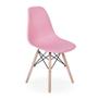 Imagem de kit Mesa Jantar Eiffel 80cm Branca + 4 Cadeiras Charles Eames - Rosa