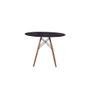 Imagem de kit Mesa Jantar Eiffel 80cm Preta + 2 Cadeiras Charles Eames - Branca