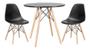Imagem de Kit Mesa Jantar Eiffel 80Cm Preta + 2 Cadeiras Eames Eiffel
