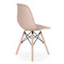 Imagem de kit Mesa Jantar Eiffel 80cm Preta + 4 Cadeiras Charles Eames - Nude
