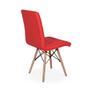 Imagem de Kit Mesa Jantar Eiffel 80x80 Branca + 04 Cadeiras Gomos - Vermelha
