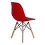Imagem de Kit Mesa Jantar Eiffel 80x80 Preta + 02 Cadeiras Charles Eames Eiffel - Vermelha