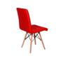 Imagem de Kit Mesa Jantar Eiffel 80x80 Preta + 02 Cadeiras Gomos - Vermelha