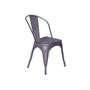 Imagem de Kit Mesa Jantar Eiffel 80x80 Preta + 02 Cadeiras Tolix - Cinza