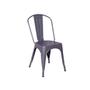Imagem de Kit Mesa Jantar Eiffel 80x80 Preta + 04 Cadeiras Tolix - Cinza