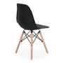 Imagem de Kit Mesa Jantar Eiffel 90cm Branca + 4 Cadeiras Eames Eiffel Pretas